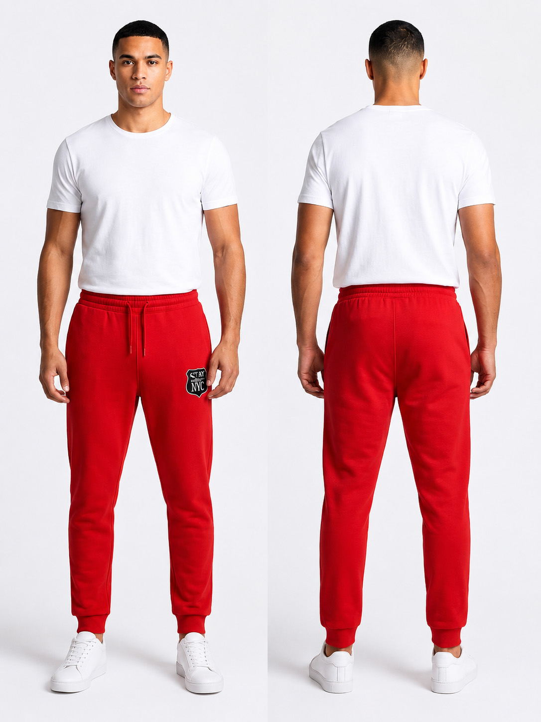 Men's Premium Red Slim Fit Fleece Trouser