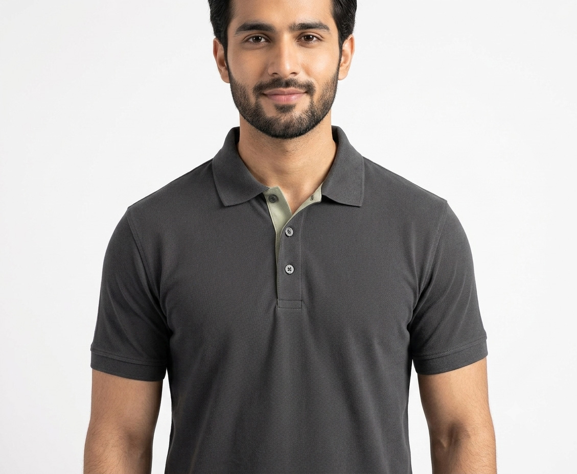 Men's Premium Contrast-Placket Polo Shirt - Image 2