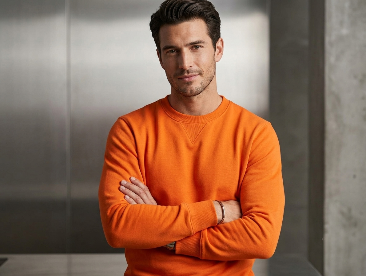 Men's Premium Crew Neck Sweatshirt - Image 2