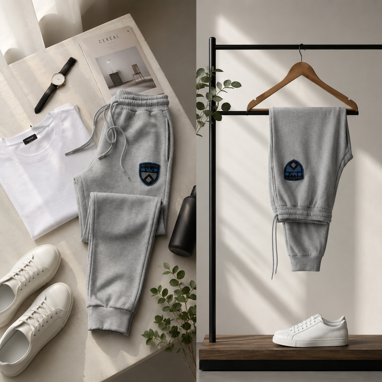 Men's Premium Gray Slim Fit Fleece Trouser - Image 2