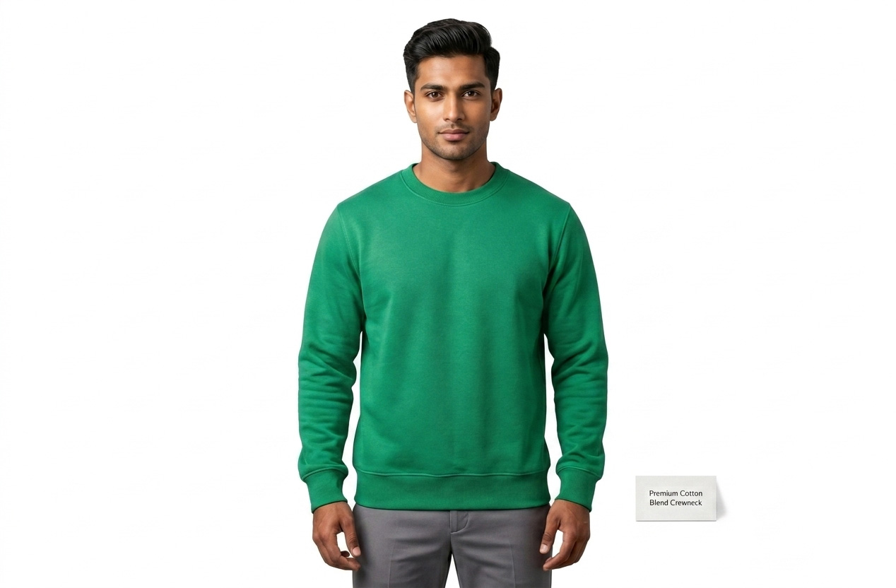 Men's Premium Minimalist Crew Neck Sweatshirt - Image 2