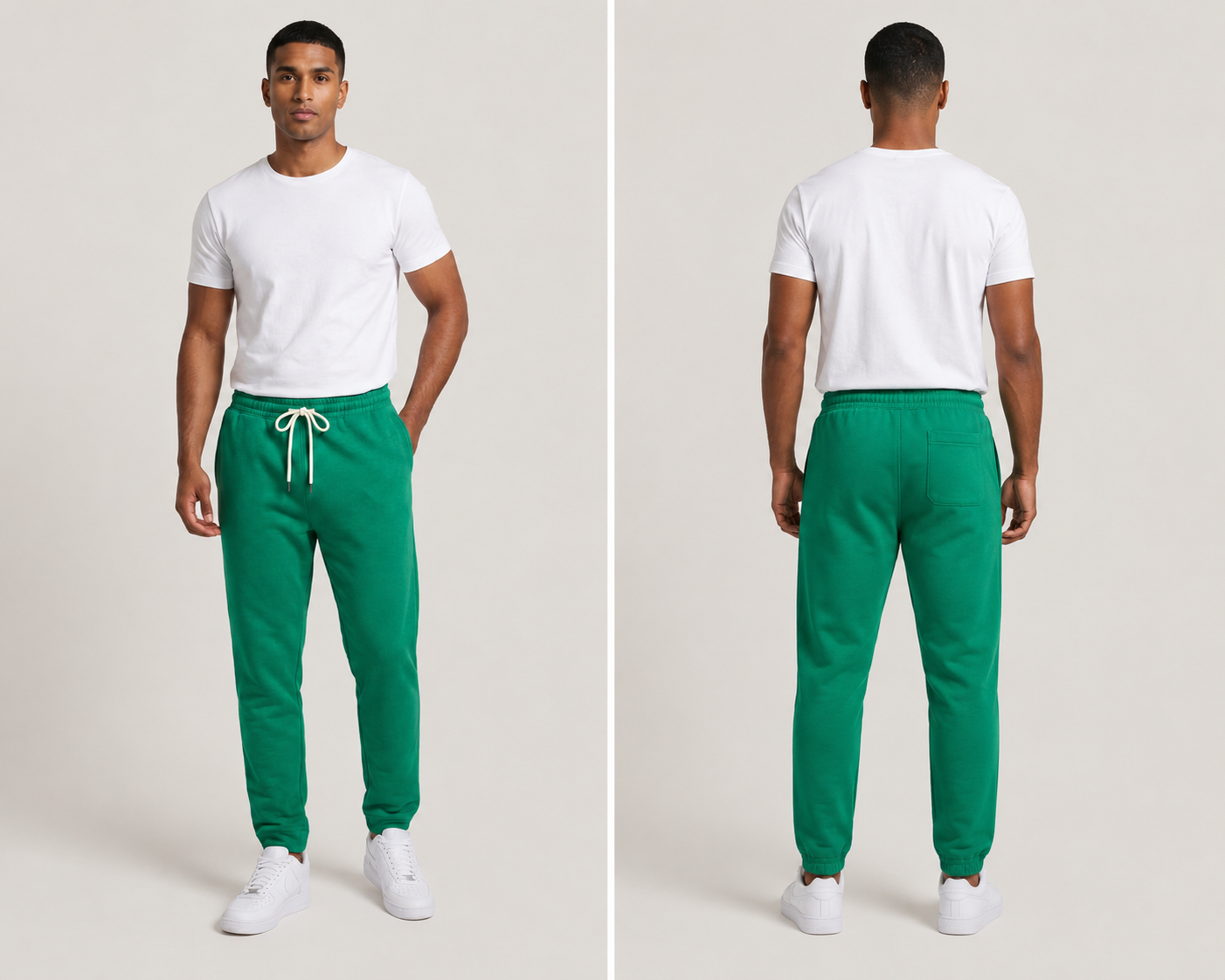 Men's Premium Green Slim Fit Fleece Trouser